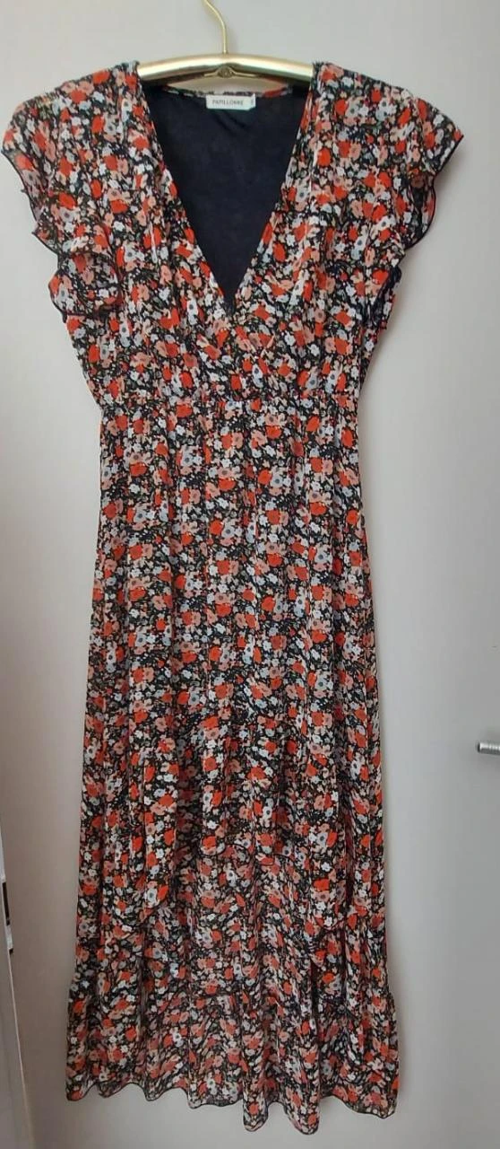 Papillonne bloemenjurk maat M